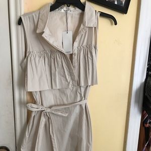 Mango brand cream dress